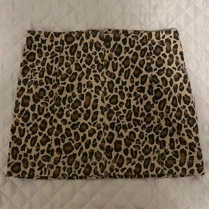 Cheetah Denim Skirt